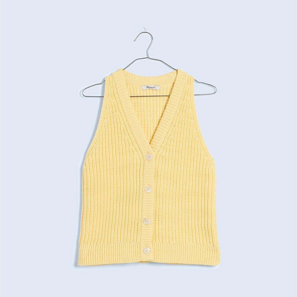 NWT Madewell Butter Yellow Cut in Sweater Tank